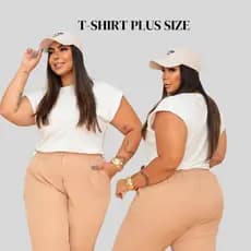 Blusa Feminina Plus Size Manga Japonesa Lisa Estilo Confortável e Moderno Tecido 100% Algodão