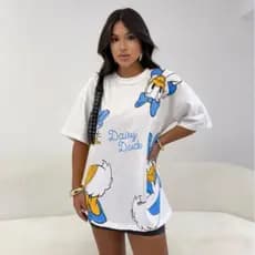 Blusa Max Feminina Estampa Margarida Confortável 100% Algodão Estilo e Elegância para o Dia a Dia