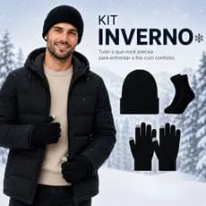 Kit Completo Inverno Touca Luva Meias Térmicas Frio