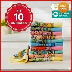 Kit 10 Panos Prato p/ Enxoval Chá de Cozinha NÃO ENCARDE