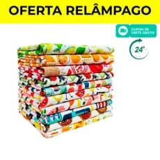 Kit 10 Pano De Prato  Atoalhado Felpudo em Algodao 35x55cm