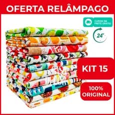 Novo Pano De Prato Atoalhado  Felpudo  15 Peças