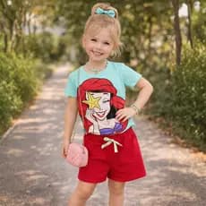 Conjunto Infantil Menina do Tamanho 02 ao 12 Anos | Conjunto Infantil e Juvenil Personagem | Roupa Menina Verão