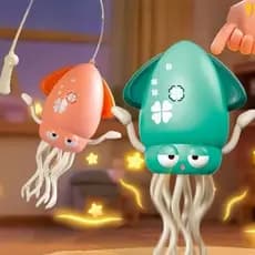 Brinquedo de polvo bichinhos para banho que andar na água