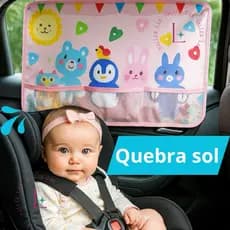 Quebra Sol Infantil Protetor Térmico Proteção Solar Para Carro Infantil Tapar Sol Cortina Traseira Dupla face viagem
