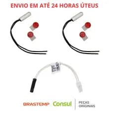 Kit Sensores Brastemp E Consul Temp. E Degelo C/ Fusível Térmico Originais - W10531315 - W10257565