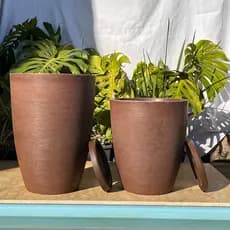 Kit Vaso Planta Redondo Texturado P e M Leve Resistente Moderno Durável Sala Jardim Escritório aréa interna ou externa