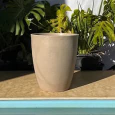 Vaso Planta Decorativo Redondo M Texturado Leve Resistente Moderno Durável Sala Jardim Escritório Área interna e externa