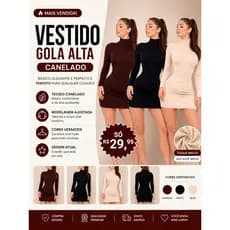 EXCLUSIVO Vestido Manga Longa Tubinho Gola Alta Zero Transparencia Casual Chique Ajustado Preto Sólido Elegância Confort