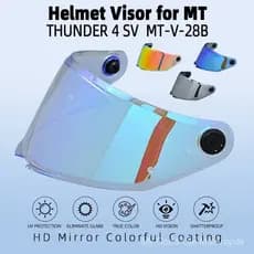 Viseira de Capacete para MT THUNDER 4 SV, Protetor Solar, Para-brisa, Proteção UV, Lente Extra de Substituição para Moto