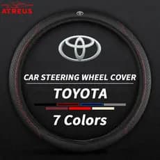 Capa Protetora para Volante Toyota, Capa de Volante em Couro Antiderrapante para Toyota Corolla Cross Hilux Etios C2ZR