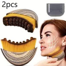 Escova de Drenagem Linfática para Rosto e Corpo, Ferramenta de Massagem Ergonômica, Adequada para Contornos da Pele, Rel