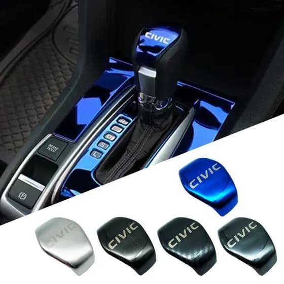 Adesivos de Estilo Automotivo para Honda Civic 2018 2019 2016 2017, Acessórios Internos, Capa para Manopla de Câmbio 10ª