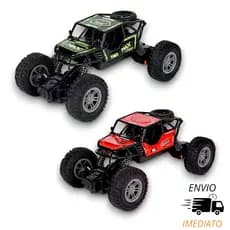 Carrinho de Controle Remoto 4x4 Recarregável USB Anda Na Terra Jeep Off Road Rock Crawler