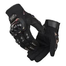 Luva Pro Biker Preta Moto Motoqueiro Motocross Bike Trilha