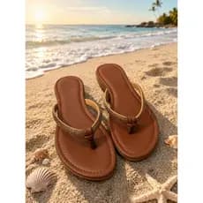 Rasteirinha Feminina com Brilho e Strass | Chinelo Confortável para Praia e Passeio | Diversas Cores