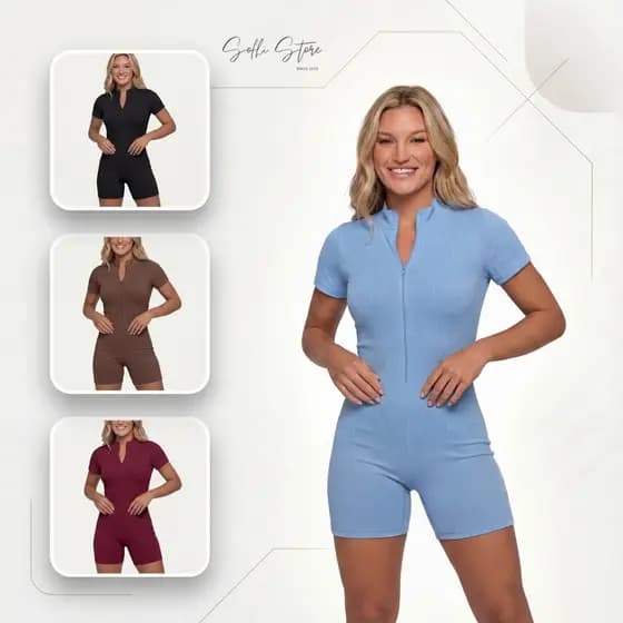 Macaquinho Canelado Feminino Fitness Moda Casual com Alça Justo Confortável