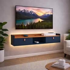Rack Aparador Suspenso Vegas 0,90 Com Porta Basculante Sala Decoração Nicho Passa Fio Varias Cores