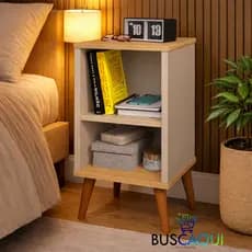 1 UN. Mesa De Canto Criado Charme Com Prateleira e Pés Resistentes Mudor Bide Sala Quarto Ap Luxo