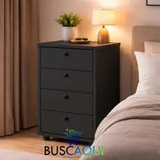 Gaveteiro Classic Mesa De Cabeceira Criado Com 4 Gavetas Escritório Quarto Multiuso Varias Cores