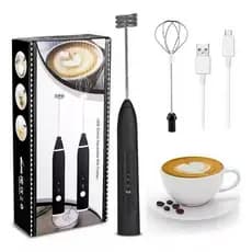 Mixer Misturador Elétrico 2 em 1 para Bebidas Shakes Fitness e Café Batedeira
