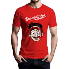 Camisa Camiseta infantil e adulto Caricatura Enaldinho Desenho + nome youtuber influencer lançamento
