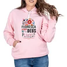 Blusa Moletom Canguru Frases Jesus Cristo Yeshua Estampado Gospel Religioso Flanelado Cristão