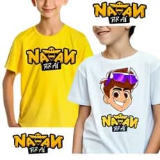 Camiseta Infantil Natan Por Ai Youtuber Natanzinho Camisa influencer Algodao 30.1 Estampada personalizada