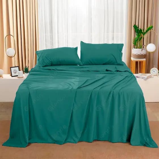 Jogo de Cama Luxo 400 Fios: Lençol de Cobrir + Fronhas Ponto Palito Exclusivas