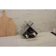 Suporte para Vinho Garrafa Porta Vinho e taças Decorativo minimalista Adega Organizador de Mesa Moderno