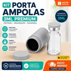 Estojo Porta Ampolas 3ml | Protege Contra Quedas e Impactos seguro para refrigerar