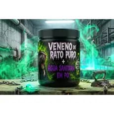 Pote Vazio Personalizado Veneno de Rato Puro + Água Sanitária em Pó - Coleção / Decoração