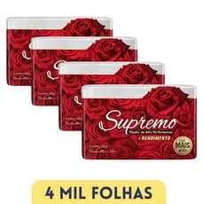 Papel Toalha Interfolha Branco 100% Virgem Supremo– 4 Pacotes com 500g cada - 4000 folhas aproximadamente