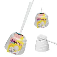 Escova Sanitária com Suporte Escolha entre 1 a 5 Unidades Alcança Todos os Cantos do Vaso Sanitário