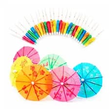 Kit 144 Palitos Para Enfeite Drinks Bebidas Coquetel Sombrinha Guarda-chuva Decorativo Para Petisco