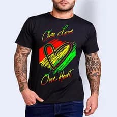 Camiseta Básica Jamaica One Love Reggae Unissex Algodão Envio Rápido