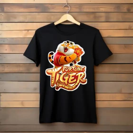Camisa Camiseta Básica 100% Algodão Masculina Gola Redonda Fortune Tiger Cassino Tigrinho