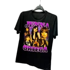 Camiseta Feminina Básica Preta Manga Curta Jenna 100% Algodão