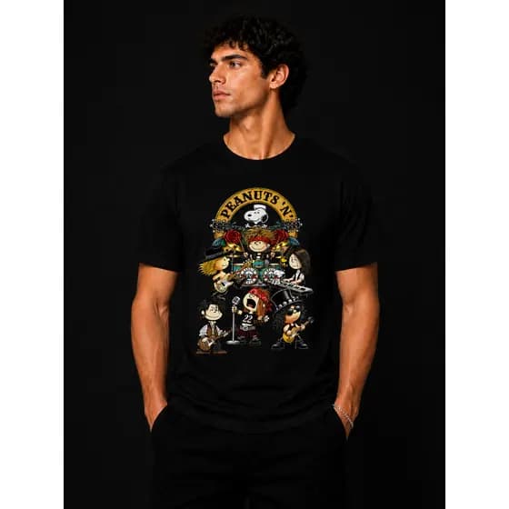 Camiseta Unissex Estampada Banda Rock Estilosa 100% Algodão
