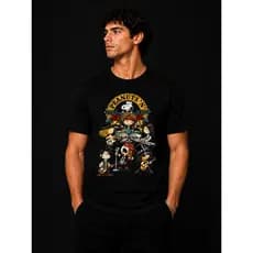 Camiseta Unissex Estampada Banda Rock Estilosa 100% Algodão