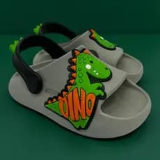 Chinelo Núvem Menino Infantil Antiderrapante Dinossauro com Correia Confortável Macio Dino