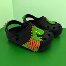 Sandália Infantil Menino Dinossauro Confortável com Correia Macio Leve Antiderrapante
