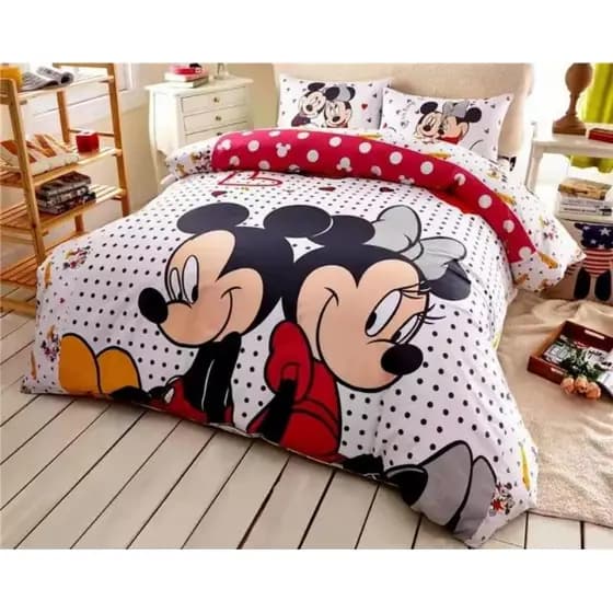 EDREDOM CASAL ( VESTE CAMA QUEEN) PERSONAGEM ( TEMA INFANTIL) 3 PEÇAS  ( 2 FRONHAS - 1 EDREDOM)