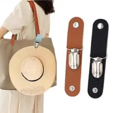 HUISHU Cap Holder , Clip Para Chapéu Portátil Crianças Prático De Couro De Pato Aduit PU 2024 Exterior