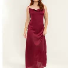 Vestido Anaju Feminino Longo Elegante Alcinhas