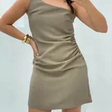 Vestido Nula Manga Curto Moda Blogueira