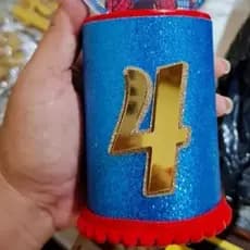 APLIQUE DE NÚMEROS 10CM PARA COFRINHO TUBOLATA - BATATA PRINGLES