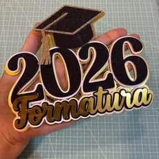 TOPO DE BOLO FORMATURA - FORMANDOS - DECORAÇÃO FORMATURA - CAPELO FORMATURA