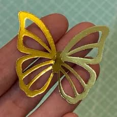 30 BORBOLETAS DOURADAS 4,5CM EM PAPEL - APLIQUE BORBOLETA DOURADA - BORBOLETA