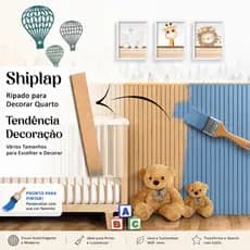 Kits 5, 10 e 15 Ripas Ripado Decorativo Shiplap retangular em MDF Cru 3mm - Decoraçao Quarto Madeira Painel Decorativo